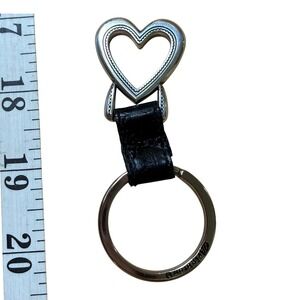 Western Boho Heart Leather Keychain from Brighton Designer Bag Charm Accessory